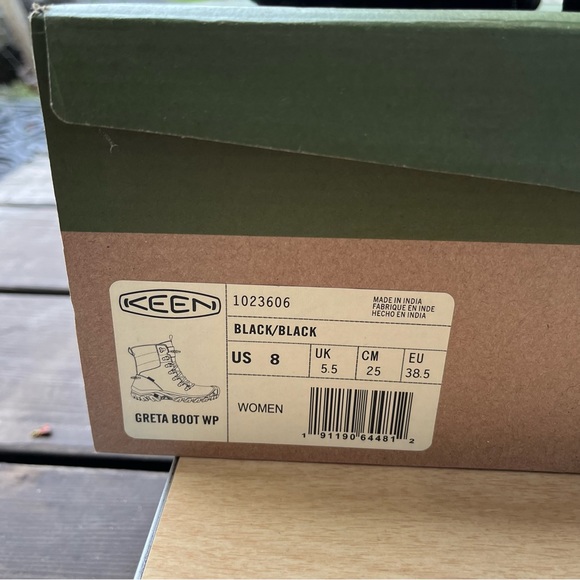 Keen Wm’s Greta Waterproof Black Insulated Lace Up Hiking Boots Sz 8US/38.5 EU - Picture 4 of 16